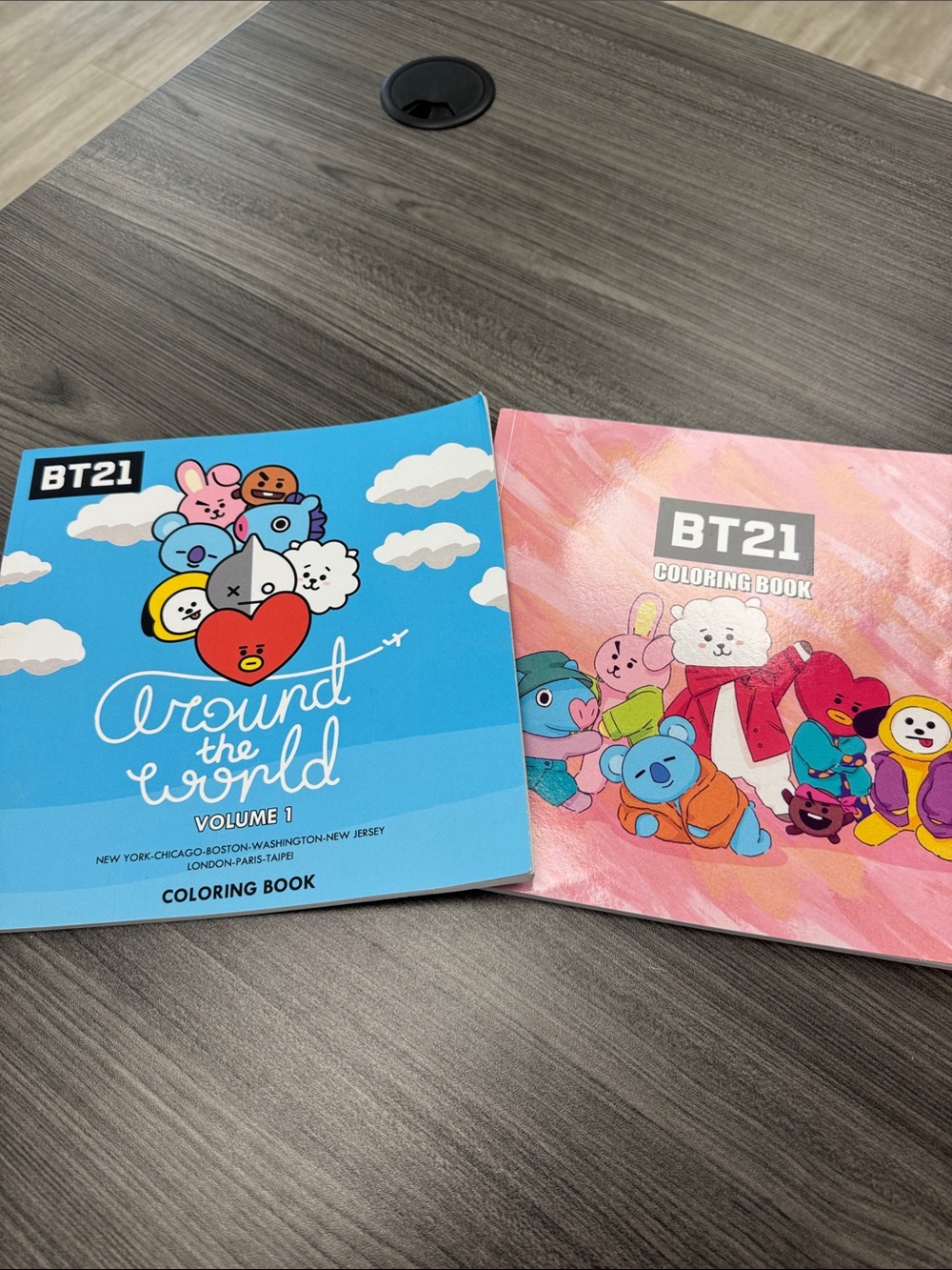 BT21 Coloring Books - Blue & Pink Covers